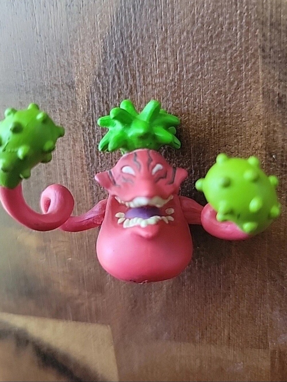 2001 Vintage Digimon Digital Monsters 1.25" Red Vegimon Mini Figure H-T Bandai